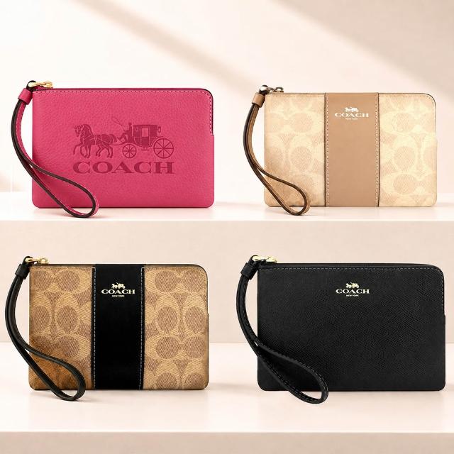 【COACH】大C PVC/皮革手拿包(多款)