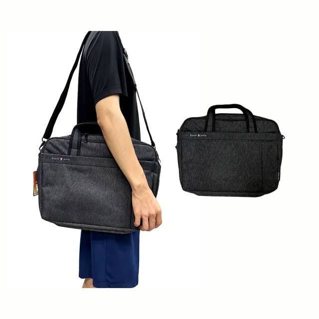 【SNOW.bagshop】文件包 二主袋+外袋共四層 大容量 可A4資料夾 防水尼龍 底部加大 附長背帶