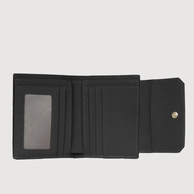 【BRAUN BUFFEL 德國小金牛】珍妮絲 8卡三折短夾-多色任選(BF840-414-BK/SF/SVM) 錢包送禮推薦