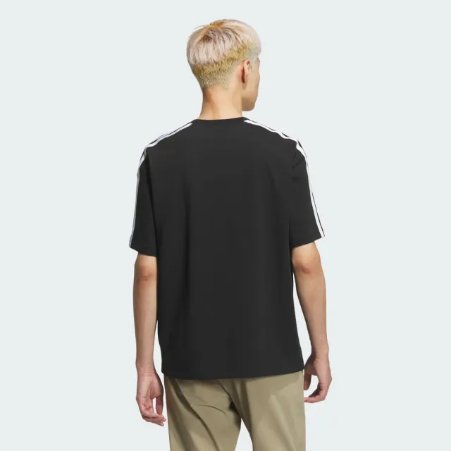 【adidas 愛迪達】Es+ 3s S/S Tee 男 T恤 運動上衣 休閒短袖 純棉 黑(KF3736)