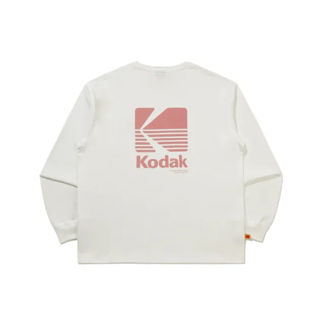 【KODAK Apparel】官方旗艦館 柯達 中性 長袖T恤 背部大LOGO WHITE 白色 / KB609007WHT