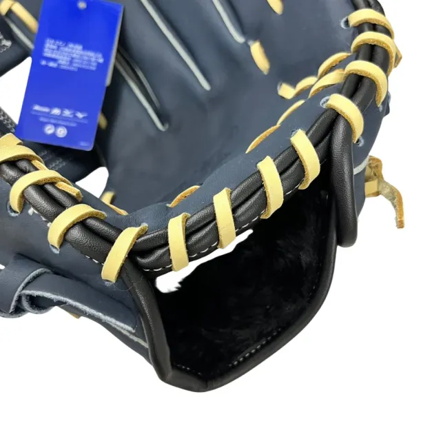 【MIZUNO 美津濃】工字檔全牛皮棒球手套11.75吋霧藍X米帶皮(1ATGH26603 29)