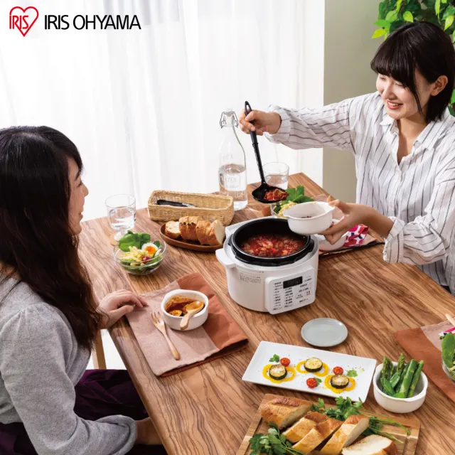 【IRIS】日系多功能電子壓力鍋2.2L-PC-MA2W(4合1/12種調理模式/內贈食譜/煮飯燉煮蒸舒肥)