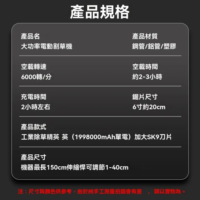 【佳美多】割草機 除草機 充電式草坪修剪機 多功能打草機 除草器 電動割草機(269890mAh單電)