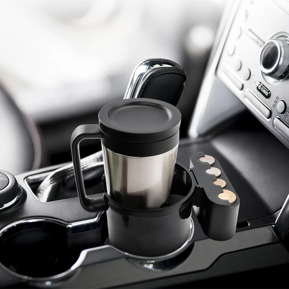 【ANBORTEH 安伯特】車用不倒翁杯架-Plus附零錢盒(車用杯架 汽車杯架 水杯架 置物架 飲料架)