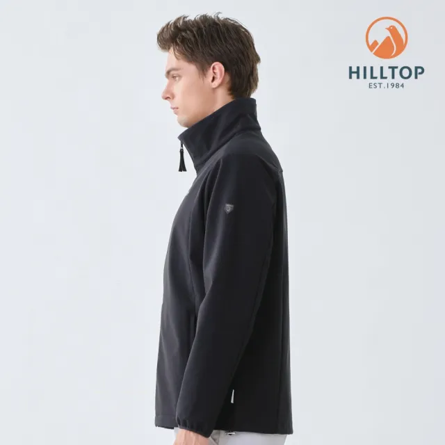 【Hilltop 山頂鳥】WINDSTOPPER 3L防風透氣保暖刷毛外套 (可銜接GORE-TEX外件) 男款 黑｜PH22XM66ECA0