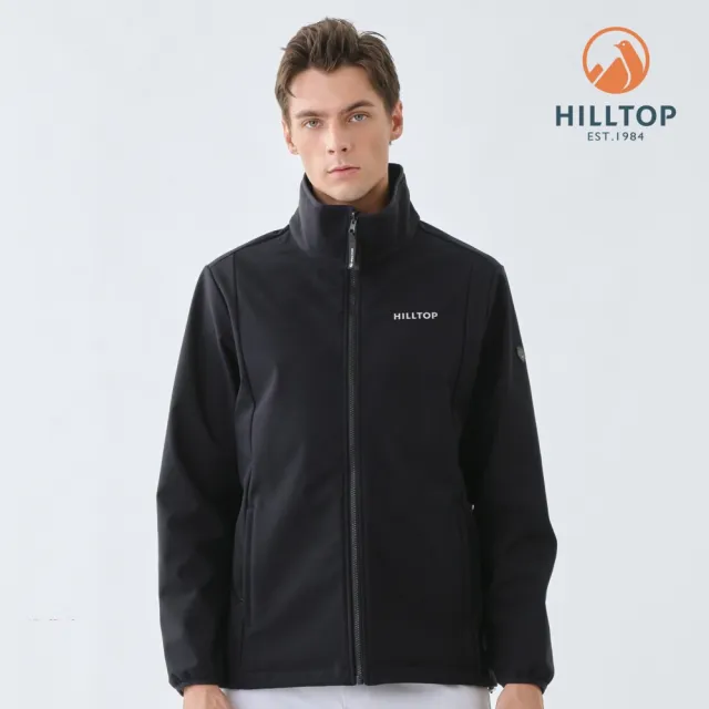 【Hilltop 山頂鳥】WINDSTOPPER 3L防風透氣保暖刷毛外套 (可銜接GORE-TEX外件) 男款 黑｜PH22XM66ECA0