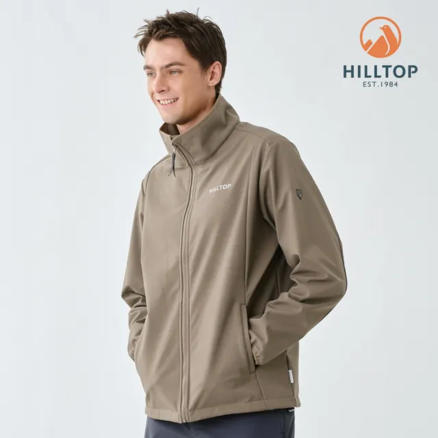 【Hilltop 山頂鳥】WINDSTOPPER 3L防風透氣保暖刷毛外套 (可銜接GORE-TEX外件) 男款 棕綠｜PH22XM66ECM0