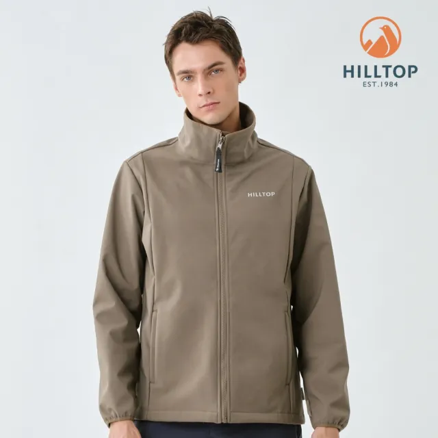 【Hilltop 山頂鳥】WINDSTOPPER 3L防風透氣保暖刷毛外套 (可銜接GORE-TEX外件) 男款 棕綠｜PH22XM66ECM0