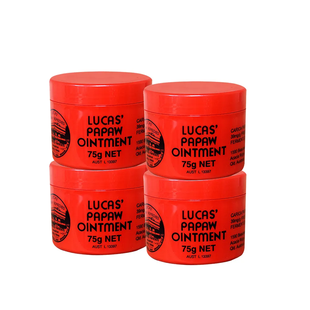 【Lucas 澳洲木瓜霜】澳洲木瓜霜神奇萬用霜75g(x4)