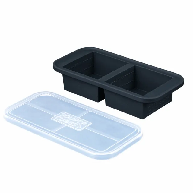 【Souper Cubes】多功能食品級矽膠保鮮盒-多色可選-2格-500ML/格(副食品分裝盒/製冰盒/嬰兒副食品)