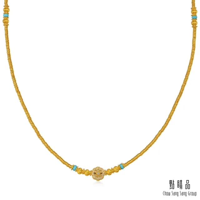 【點睛品】財納圓滿 鑽石黃金項鍊