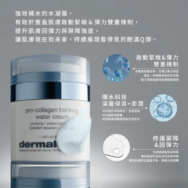 【dermalogica 德卡】Pro膠原彈潤水凝霜50ml(膠原蛋白 保濕抗老 澎潤緊緻 醫美 夏季保養 德美樂嘉)