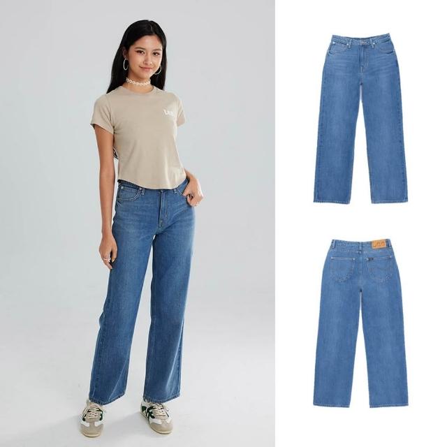 【Lee】女裝 牛仔褲 / 429 中腰標準小直筒 中藍洗水 / LB617192893