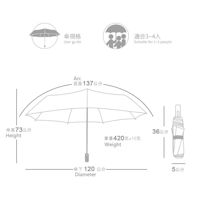 【雨之情】2入組 大大傘面簡約時尚自動傘-雨傘 大傘面 自動傘 自動摺疊