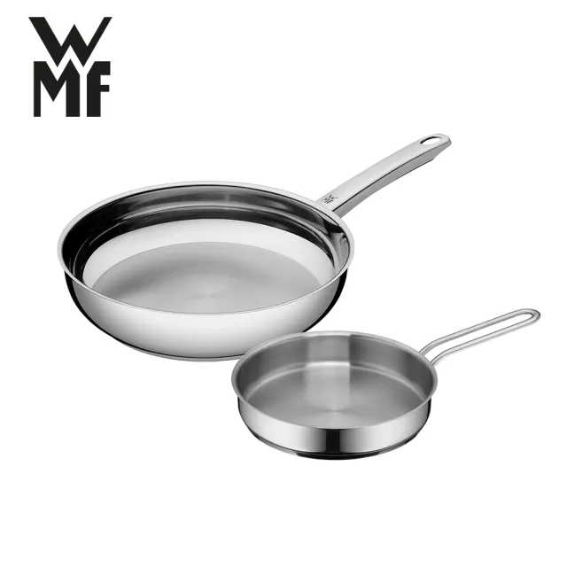 【WMF】大+小超值組★Profi Pfannen不鏽鋼煎鍋28cm+Mini不鏽鋼平煎鍋18cm IH爐/瓦斯爐/烤箱適用