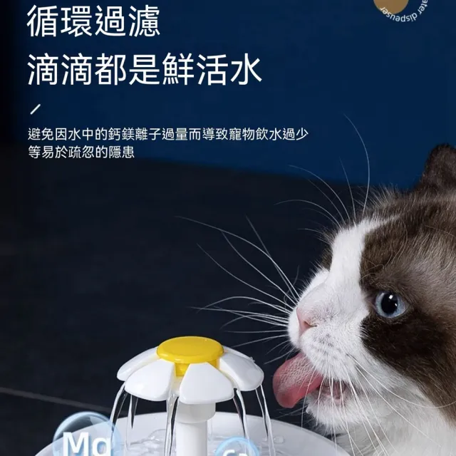 【Quality 聚家】貓咪循環飲水機 自動過濾 活水流動餵水器 插電喝水寵物用品（四重過濾/1000ML大容量）
