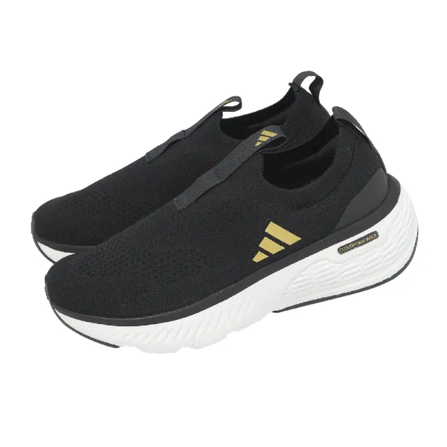 【adidas 愛迪達】休閒鞋 Cloudfoam Go Sock 女鞋 黑 懶人鞋 無鞋帶 緩震 運動鞋 ID4040