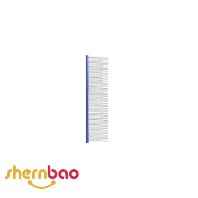 【Shernbao 神寶】寵物美容 賽級雙齒排梳-大  寵物梳 雙齒梳 鋁合金排梳