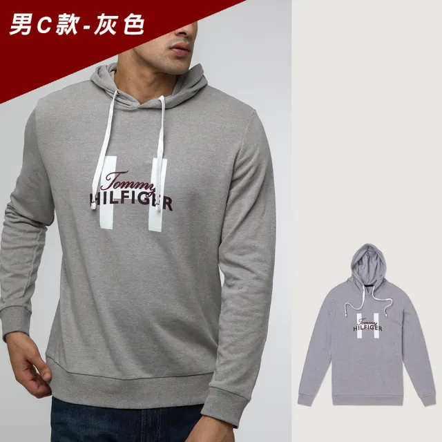 【TOMMY HILFIGER】TOMMY 爆款刺繡文字圖案連帽T恤 上衣-多色選(可搭情侶款/平輸品)