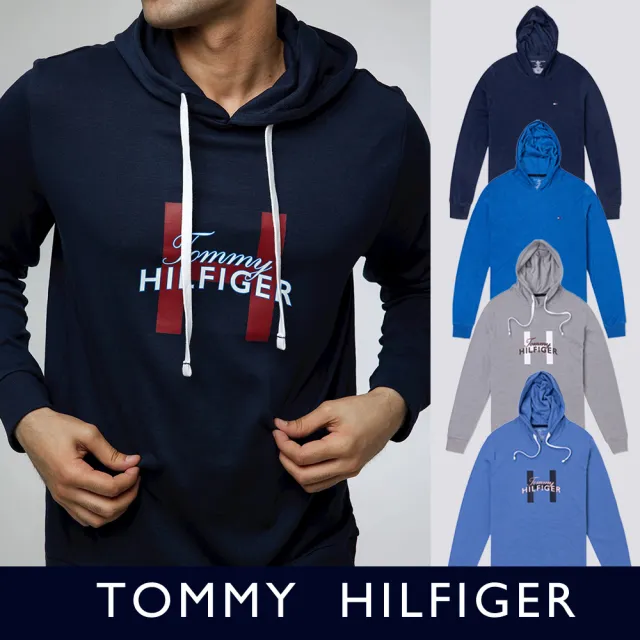 【TOMMY HILFIGER】TOMMY 爆款刺繡文字圖案連帽T恤 上衣-多色選(可搭情侶款/平輸品)