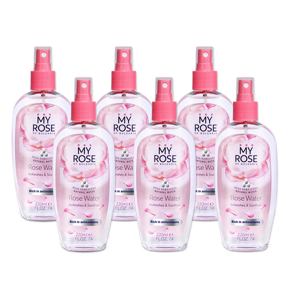 即期品【MY ROSE 保加利亞】玫瑰純露調理噴霧220mlx6(總代理公司貨)