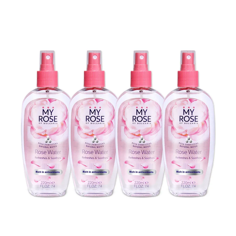 即期品【MY ROSE 保加利亞】玫瑰純露調理噴霧220mlx4(總代理公司貨)