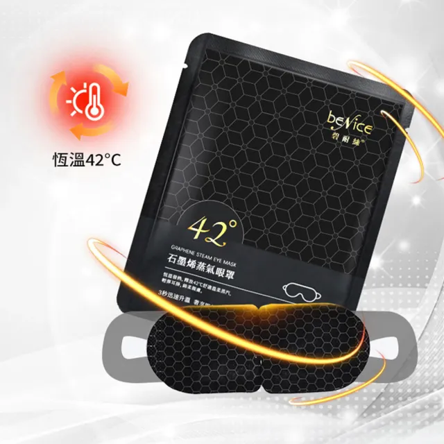 【BeNice 碧耐絲】石墨烯蒸氣眼罩50片/盒 ( 石墨烯蒸氣眼罩/恆溫發熱/放鬆眼部/睡眠眼罩/免插電 )