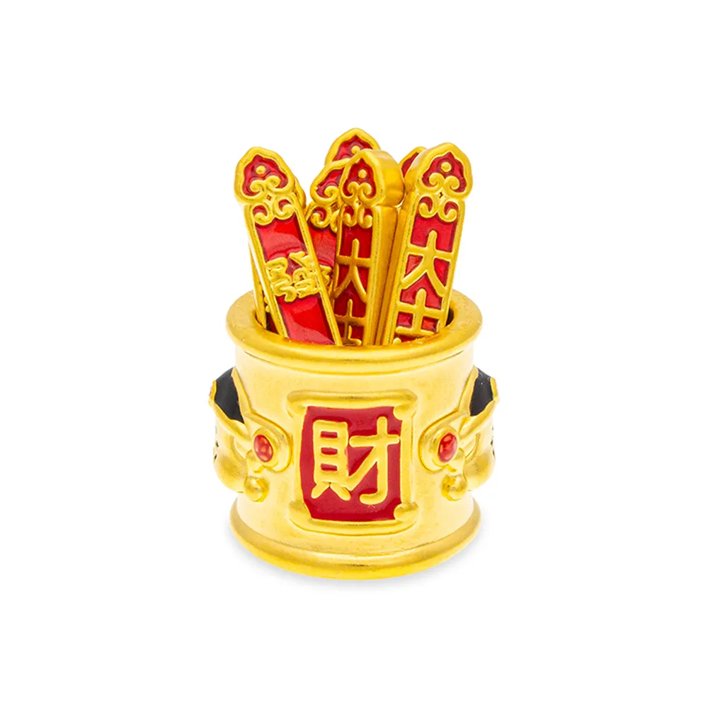 【金瑞利】黃金擺件1.76錢±1厘(發財籤筒)