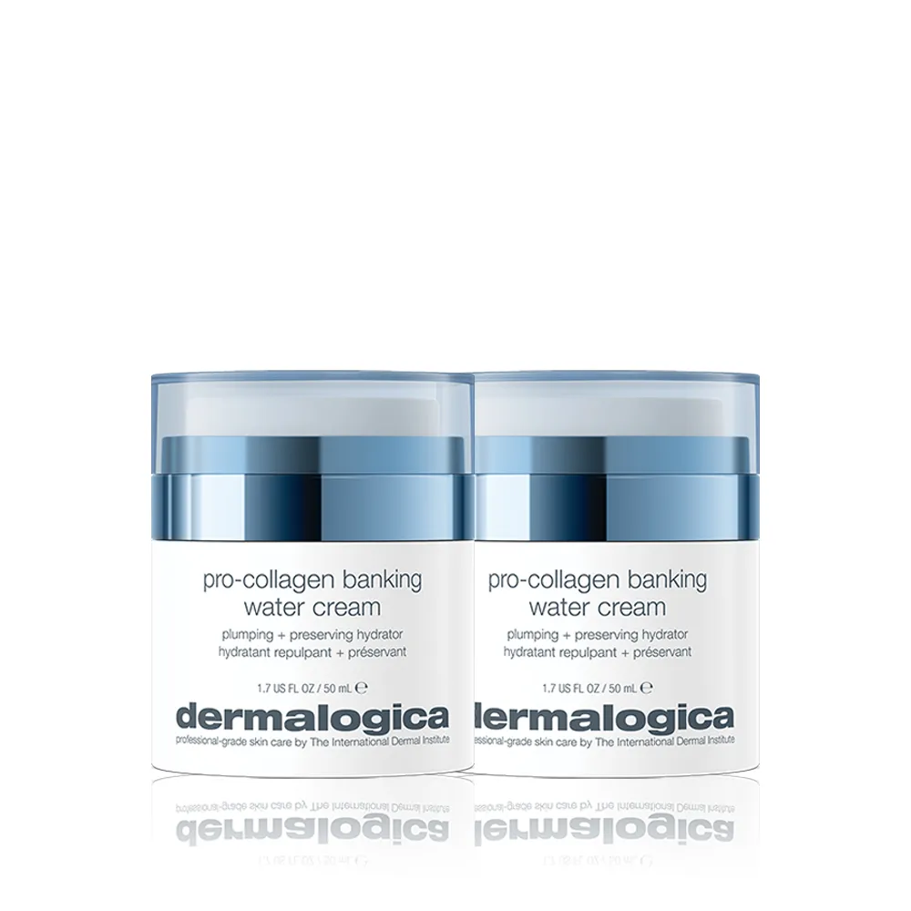 【dermalogica 德卡】Pro膠原彈潤水凝霜50ml雙入組(保濕抗老/膠原蛋白/爆水水凝霜/夏季保養/澎潤緊緻)