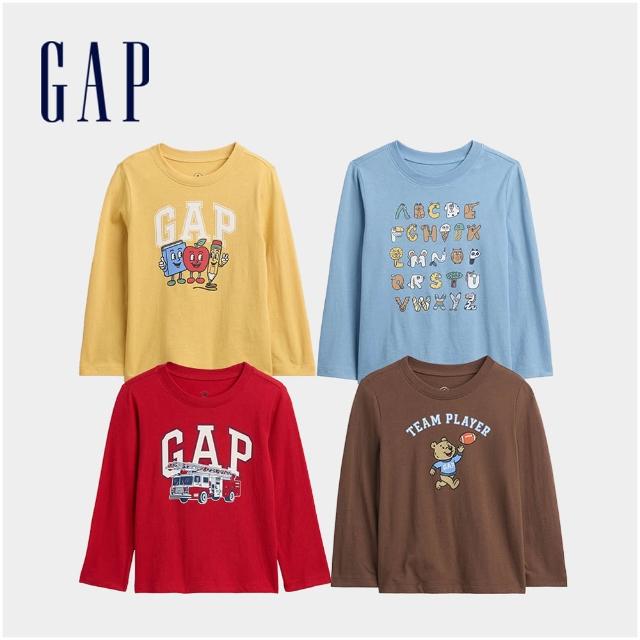 【GAP】babyGap圖案長袖T恤-多色任選(911554)