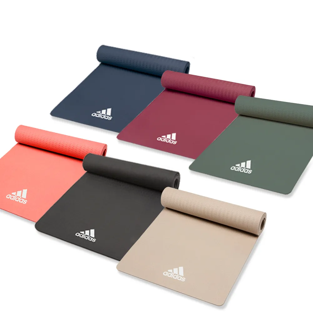 【adidas 愛迪達】輕量波紋瑜珈墊-8mm(多色可選)