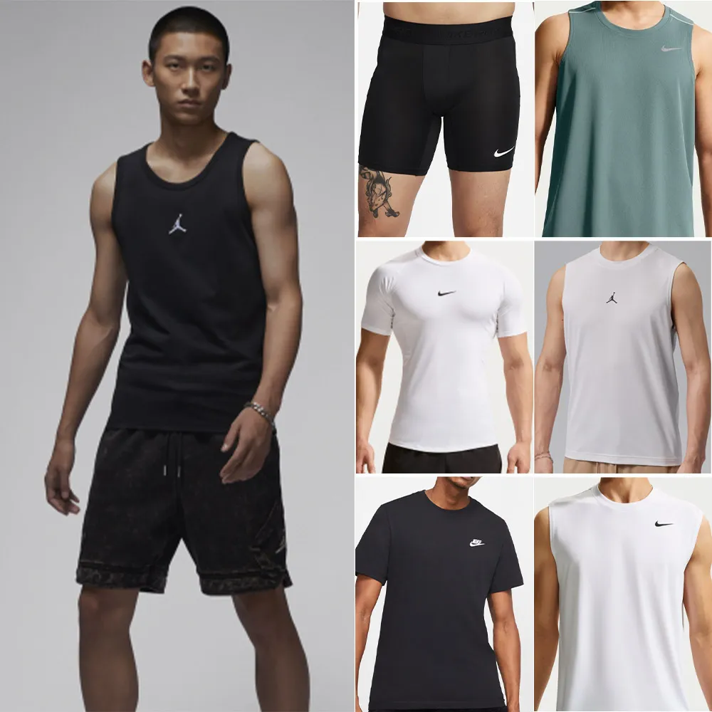 【NIKE 耐吉】服飾短袖 短褲 運動褲 上衣 T恤 背心 運動 休閒 男 女 黑白紫 多款(IB6758010&)