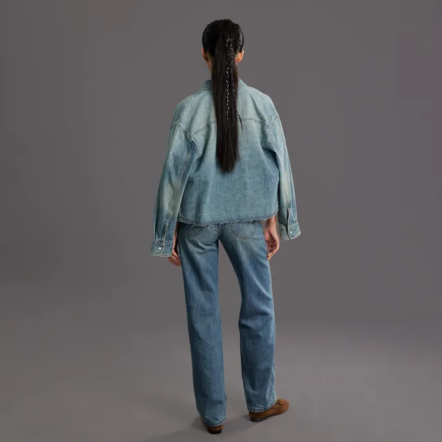【Lee】女裝 牛仔褲 / 429 中腰標準小直筒 中淺藍洗水 / LB617149961