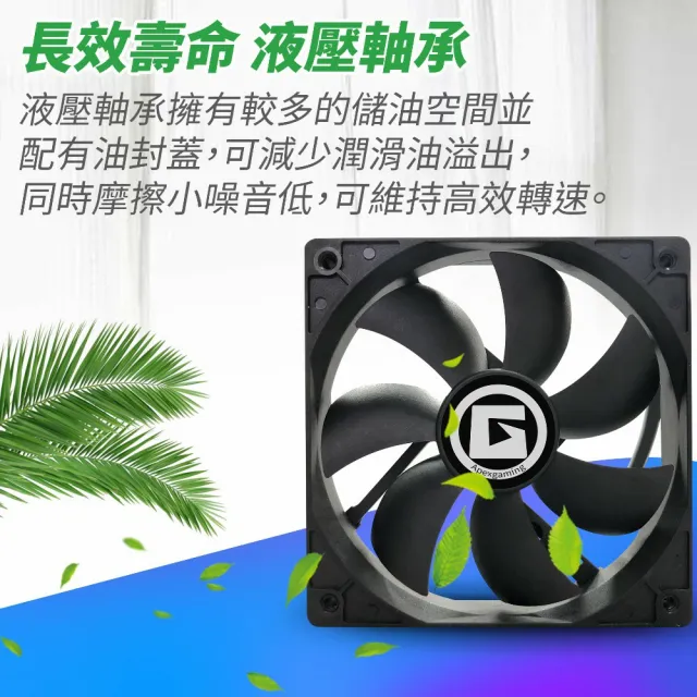 【Apexgaming 美商艾湃電競】奈米光觸媒空氣淨化散熱風扇 AC-120Ti