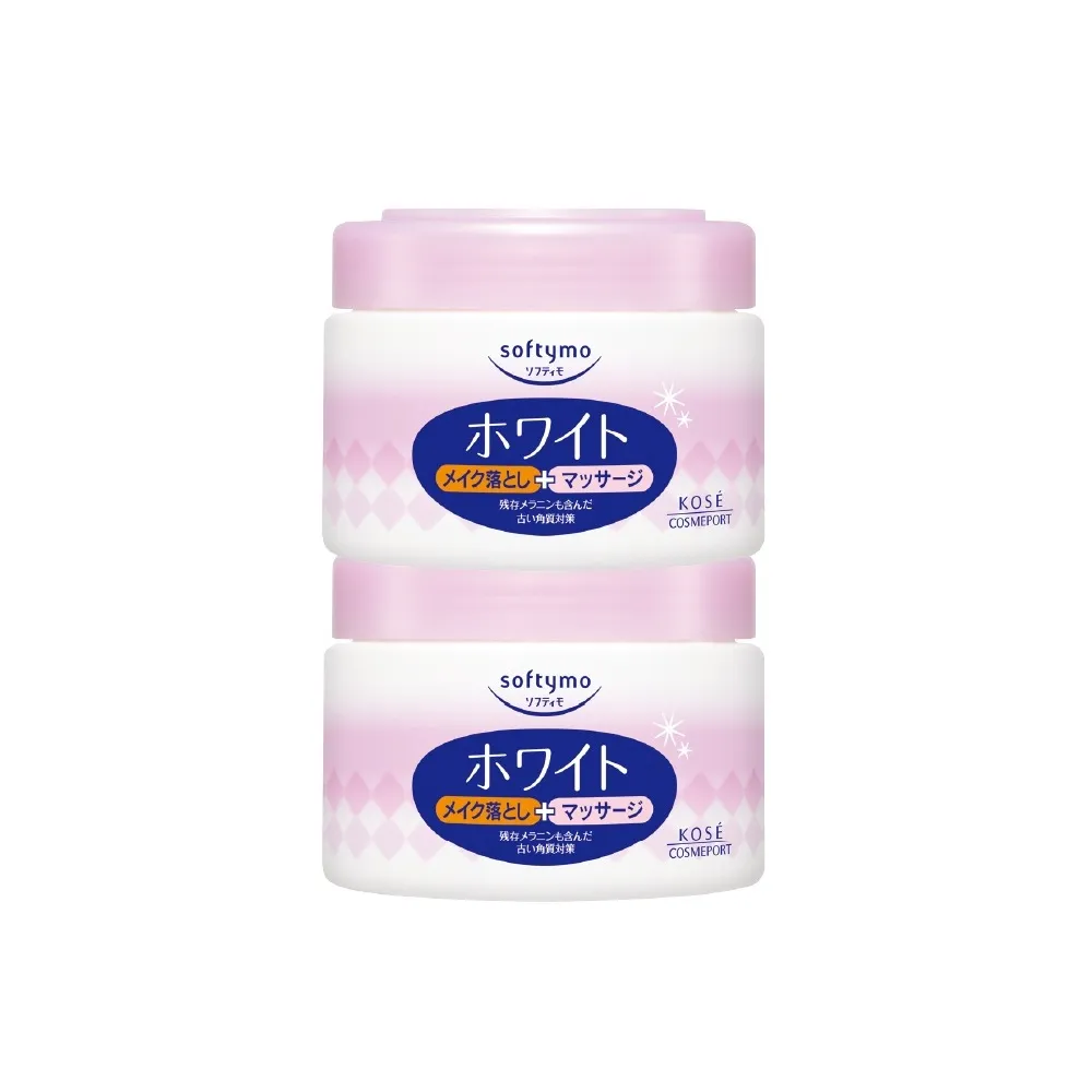【KOSE SOFTYMO 絲芙蒂】嫩白卸妝按摩霜 300g-2入優惠組(卸妝霜/按摩霜/卸妝膏)