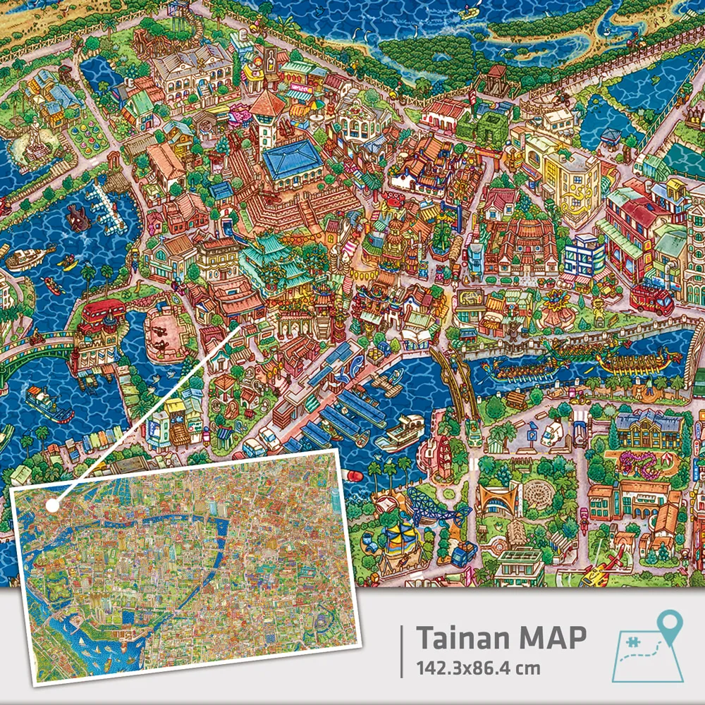 【Pintoo】Tom Parker - 台南地圖 - 拼圖6000片
