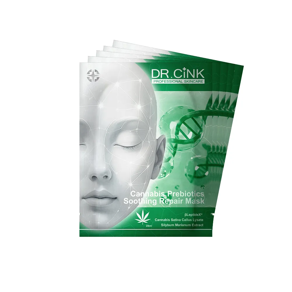 【DR.CINK 達特聖克】超人氣 玻尿酸面膜 大麻益生元舒緩面膜 5入組 (保濕 舒緩 鎮定)