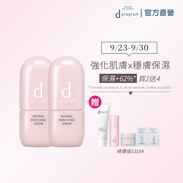 【d program 敏感話題】保濕急救精華雙入組(精華45mlx2入/小粉瓶/修護/敏弱肌/敏感肌)