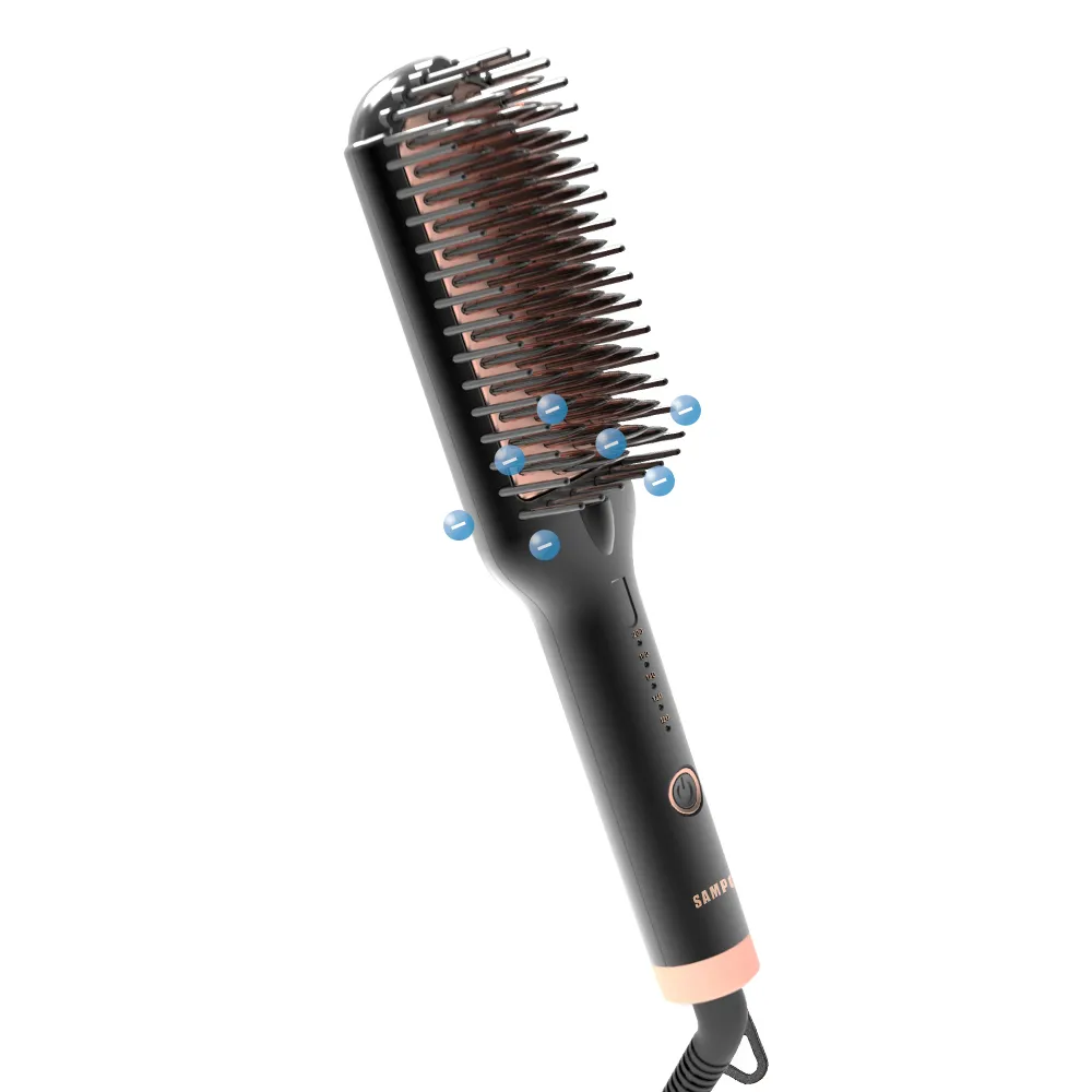 【SAMPO 聲寶】國際電壓負離子直捲兩用造型梳/直髮梳/電熱梳/離子梳(HC-Z23F1L)