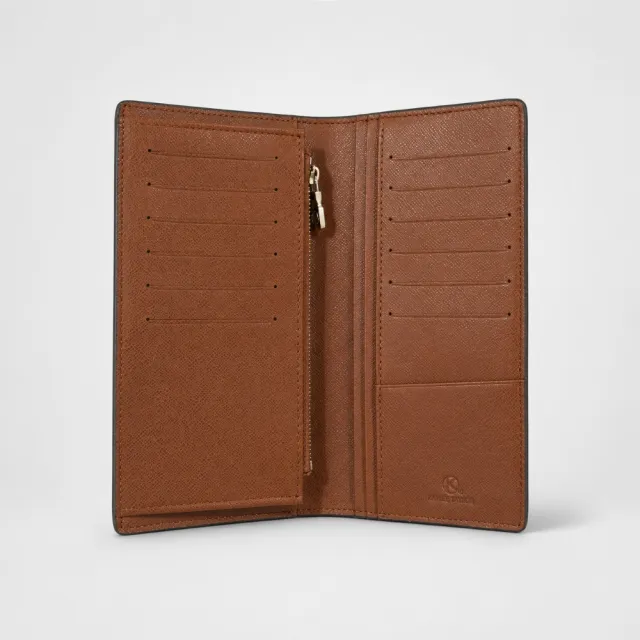 【KAYLEE TAYLOR】皮夾 錢包 老花長夾 西裝長夾 真皮錢包 男生皮夾 錢夾 牛皮錢包 禮物