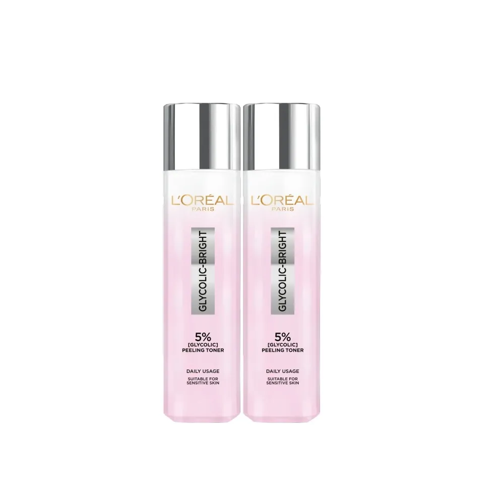 【L’OREAL Paris 巴黎萊雅】淨亮白激光精華水128ml_2入組 (淨亮白/保濕/透亮)