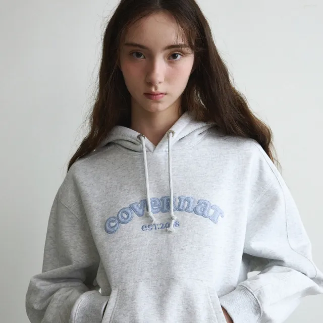 【COVERNAT】女款COOPER LOGO 刷毛連帽T 混灰(WMS連帽上衣 CO2603HD70HG)