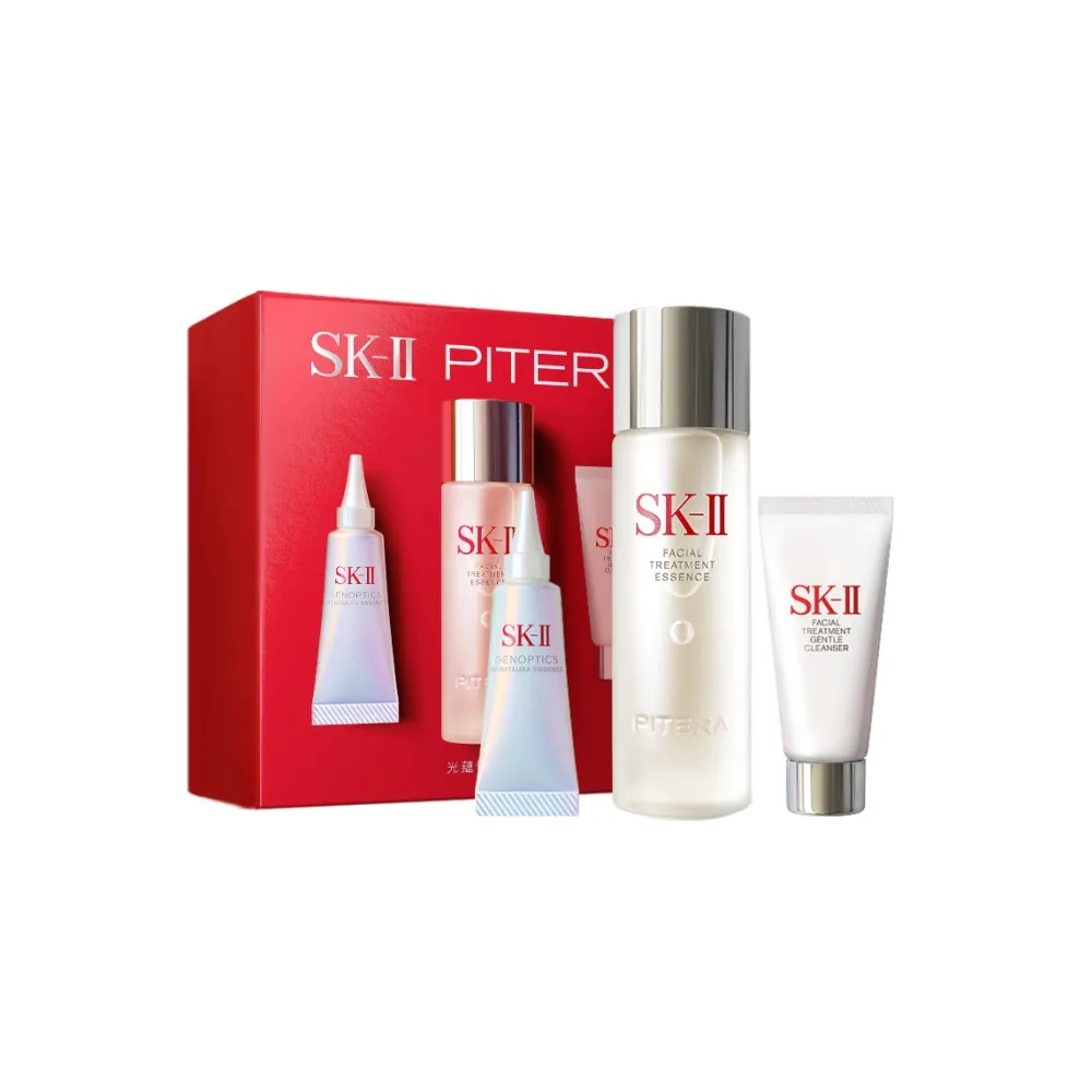 【SK-II】官方直營 PITERA™光蘊恆璨新客組套裝(青春露75ml+小燈泡精華10ml+潔面乳20g)