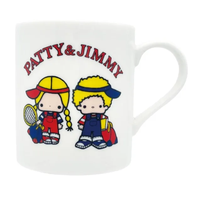 【小禮堂】 Sanrio 三麗鷗 Patty & Jimmy 造型陶瓷馬克杯 300ml 網球款