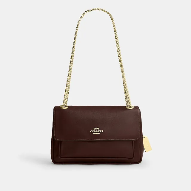【COACH】蔻馳官方直營 ELODIE 24 復古摯愛皮革/經典SIGNATURE斜背手袋 斜背包-多色任選(CFQ03/CFP99)