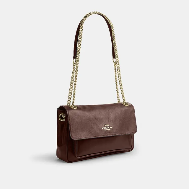 【COACH】蔻馳官方直營 ELODIE 24 復古摯愛皮革/經典SIGNATURE斜背手袋 斜背包-多色任選(CFQ03/CFP99)