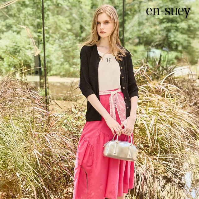 【en-suey 銀穗】蝴蝶結無袖涼爽小背心-女