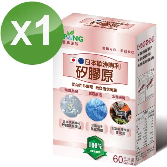 【湧鵬生技】日本歐洲雙專利認證矽膠原1入組共60顆(矽膠原:氯化膽鹼:生物素)