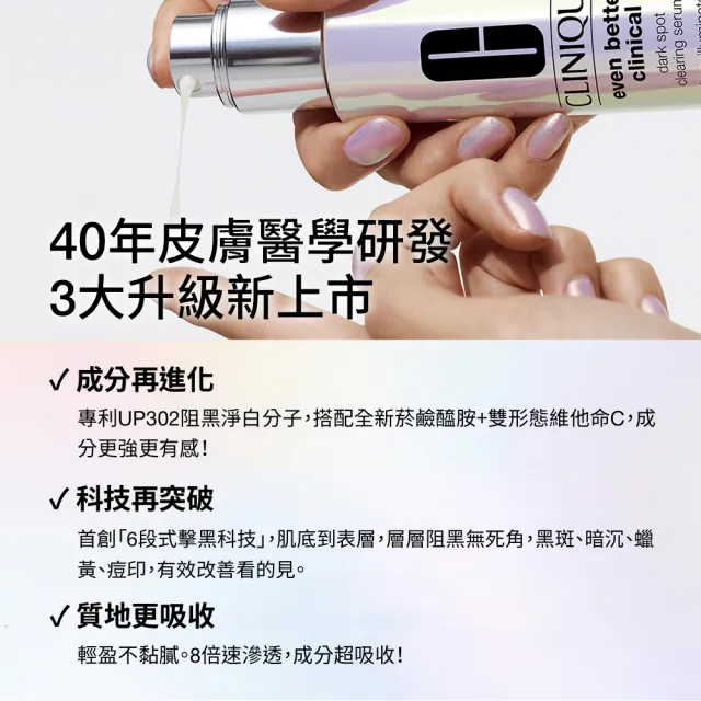 【CLINIQUE 倩碧】超激光淡斑精粹PRO雙星組(淡斑精粹PRO 50ml+淡斑保濕輕乳霜15ml/週年慶預購)